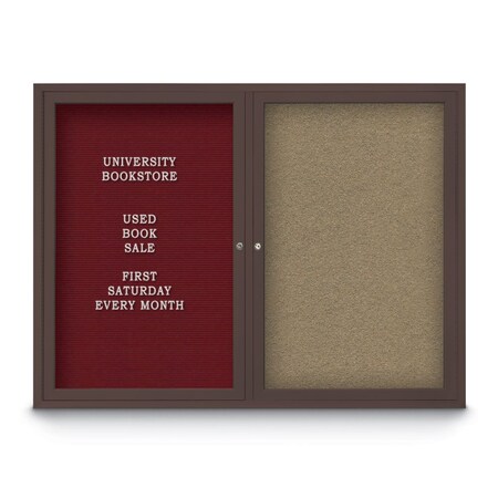 United Visual Products Corkboard, 24"x36", Synthetic Cork/White UV402PLUS-WHITE-FORBO